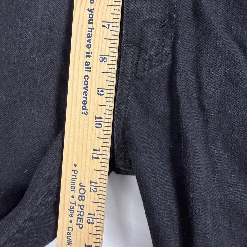 Levis 505 Regular Fit Jeans Mens 34x34 Black Straight Leg Stretch Denim Grunge